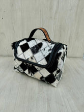 Patchwork Cowhide Leather Toiletries Bag - LARGE