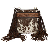 Hand Painted Tooling Lthr Sling Cowhide Bag - AB72